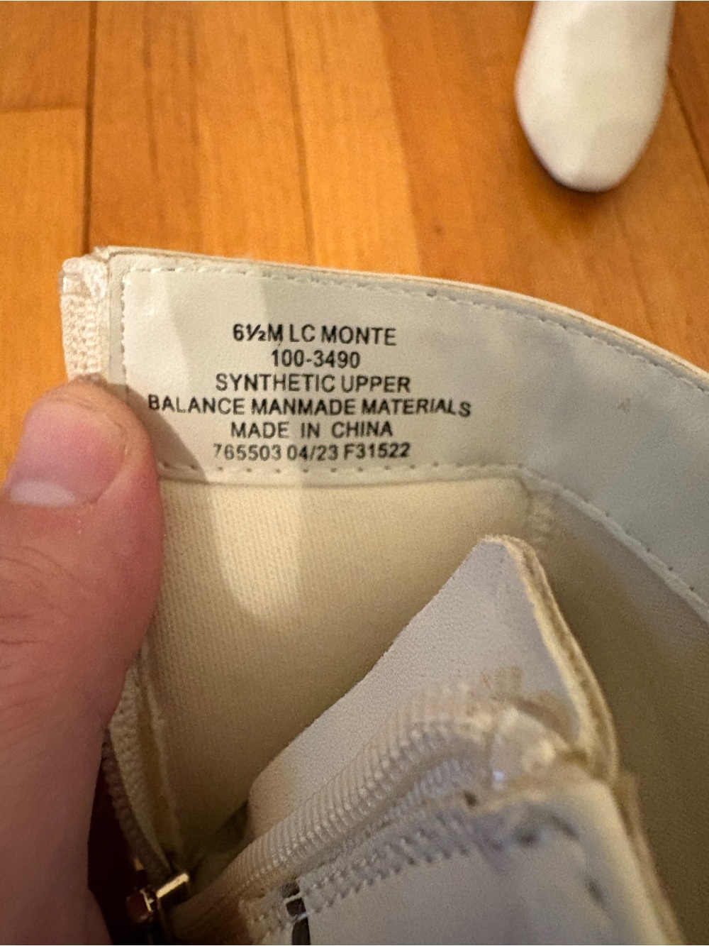 Liz Claiborne Women's Cream Ankle Booties with Side Zip and Strap Detail 6.5 - Picture 2 of 5